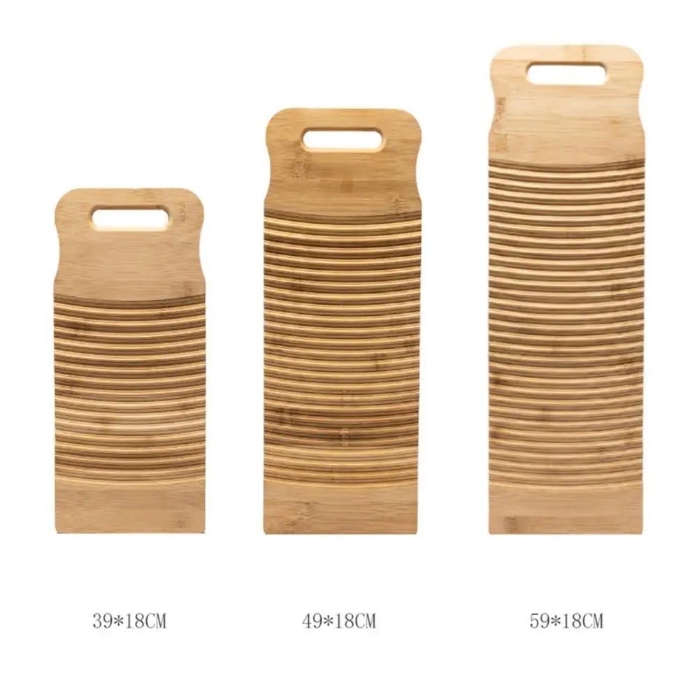 Practical Rectangle Bamboo Washboard 1Pc S/M/L Eco-friendly Manual Hand Washing Tool Thicken Washing Laundry Board