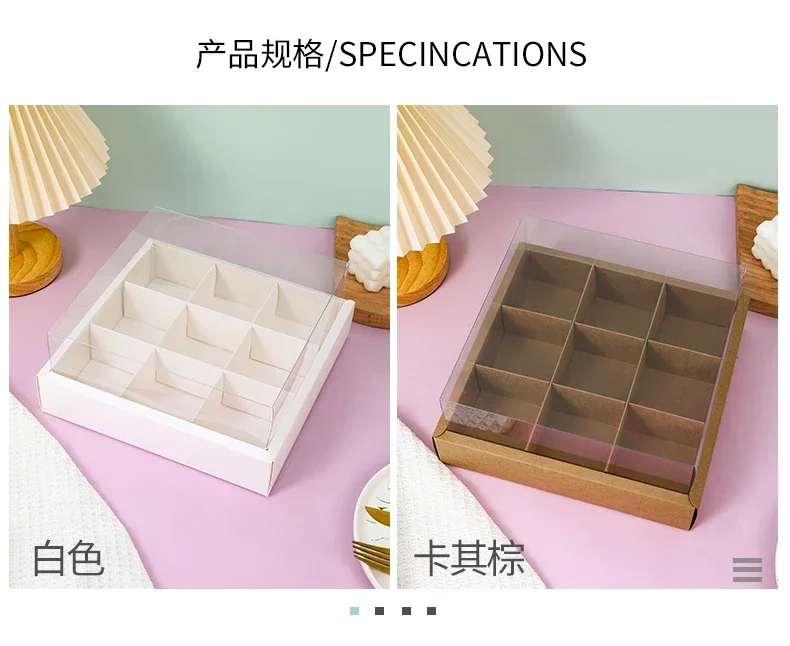 Why 87+ Bakeries Chose This: 10pcs Dessert Grid Boxes with 92% Transparency PET Lids – ... - SKU TDGB1220 - UGI Packaging