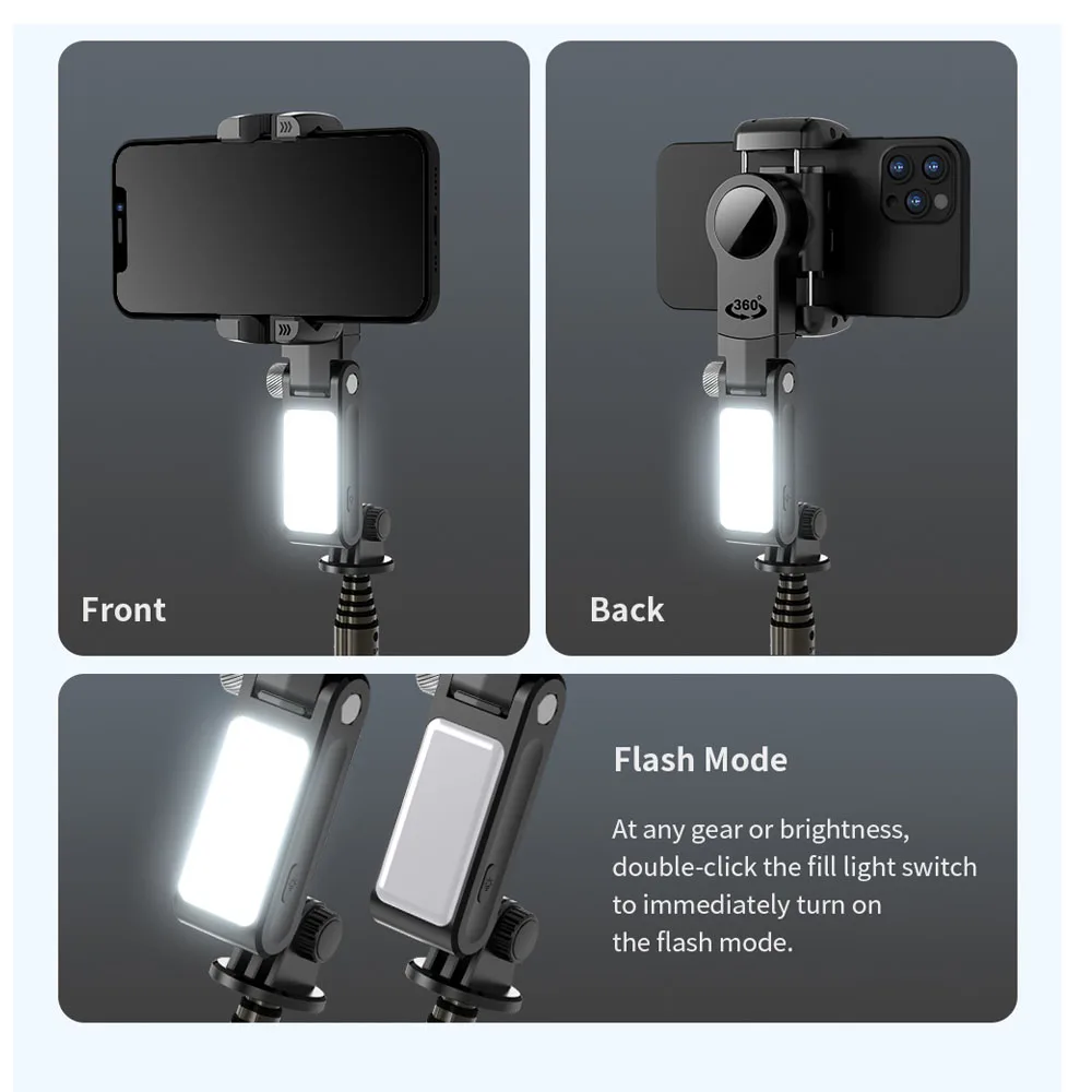 Smart Handheld Gimbal 360 Rotation Face Following shooting Smartphone Stabilizer Tripod Gimbal for Xiaomi iPhone Samsung Sony handheld gimbal stabilizer handheld gimbal gimbal stabilizer