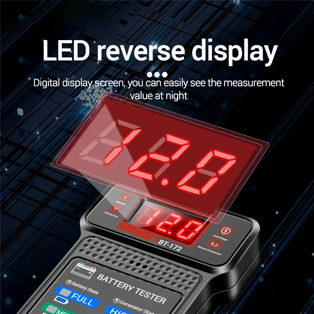 BT-171 12V Car Battery Tester LCD Digital Auto Battery Analyzer Charging Cranking System Tester Checker Diagnostic Tools battery tester