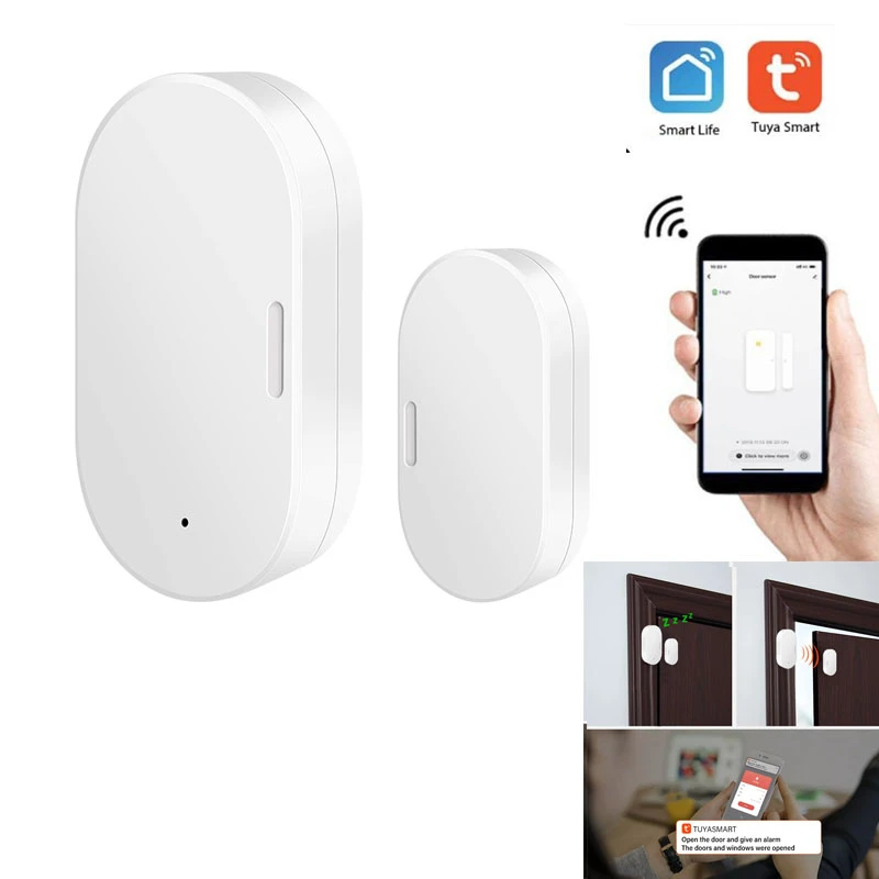 ring keypad alarm Door Window Alarm Tuya Wireless WiFi Connection Detector  APP Remote Security Monitor Sensitive Door Sensor Smart Home Accesory security panic button