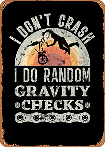 

Gravity Checks Mountain Vintage Look Metal Sign Patent Art Prints Retro Gift 8x12 Inch