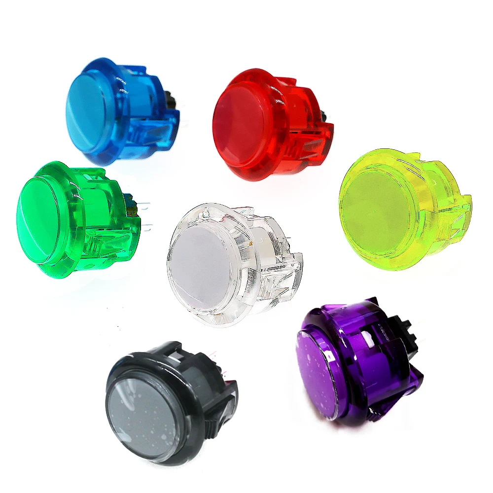

10x Clear Push Button 24mm 30mm Durable Multicade Video Game Console Copy Sanwa Obsc Hitbox Controller Tablero Arcade Pc Neo Geo