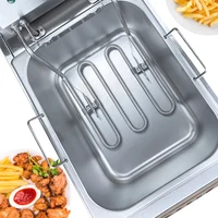 Electric fryer Commercial fully automatic lifting fryer 8L single cylinder intelligent timing fried chicken fillet French fries 2