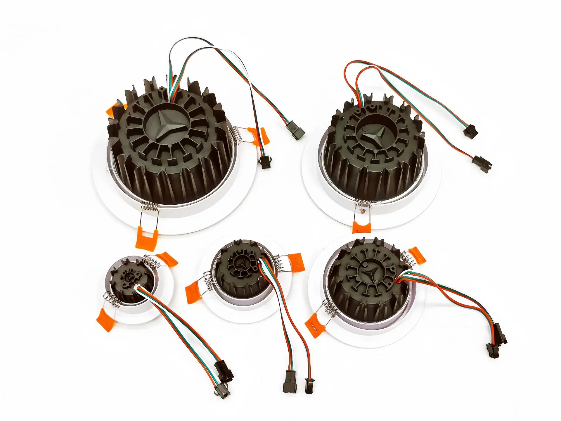 3W/5W/10W/15W/20W DC24V WS2811 RGBIC Addressable LED Smart Pixel Downlight Indoor Use 3Pin JST in and out 26 Degree