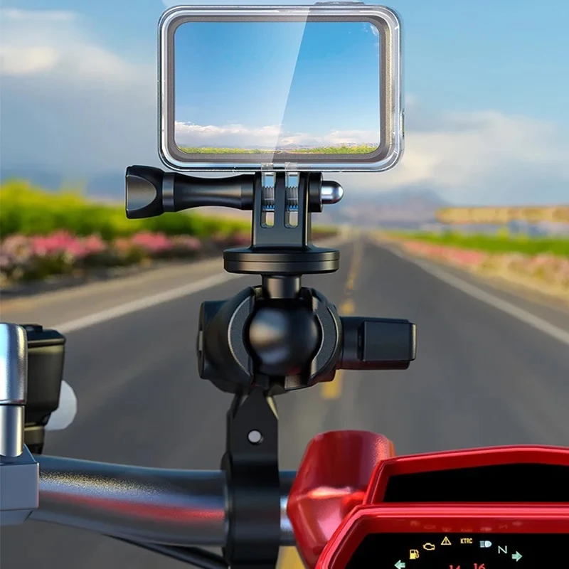 Gopro13/12 용 삼각대 어댑터 마운트 DJI Action5/4 Insta360X5/X4 마운트 오토바이 핸들 바 클립 용 1 인치 볼 헤드 어댑터