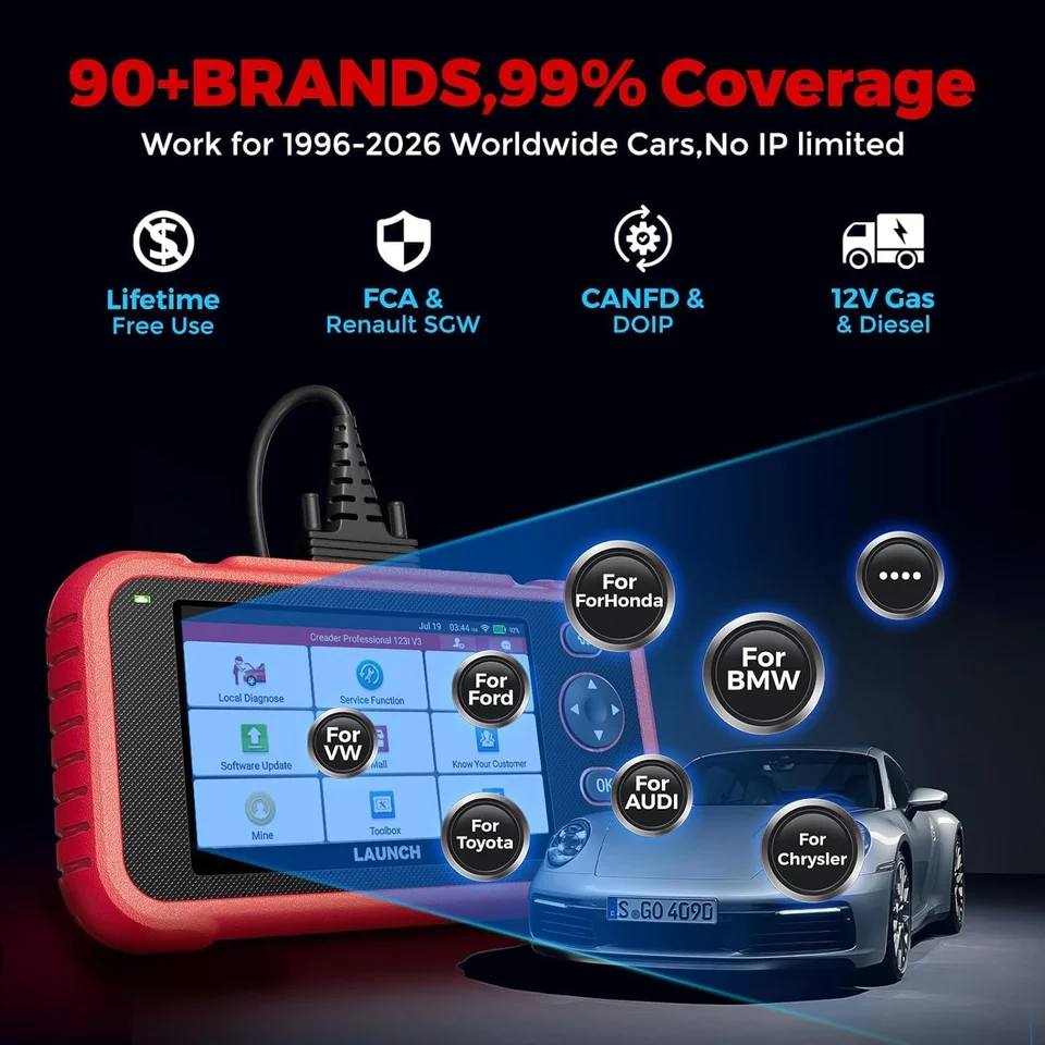 2026 LAUNCH X431 CRP123E V3.0 Scanner Diagnostico OBD2, Aggiornamenti Gratui a Va con Diagnosi di 4 Sistemi + 7 Funzioni Speciali  34