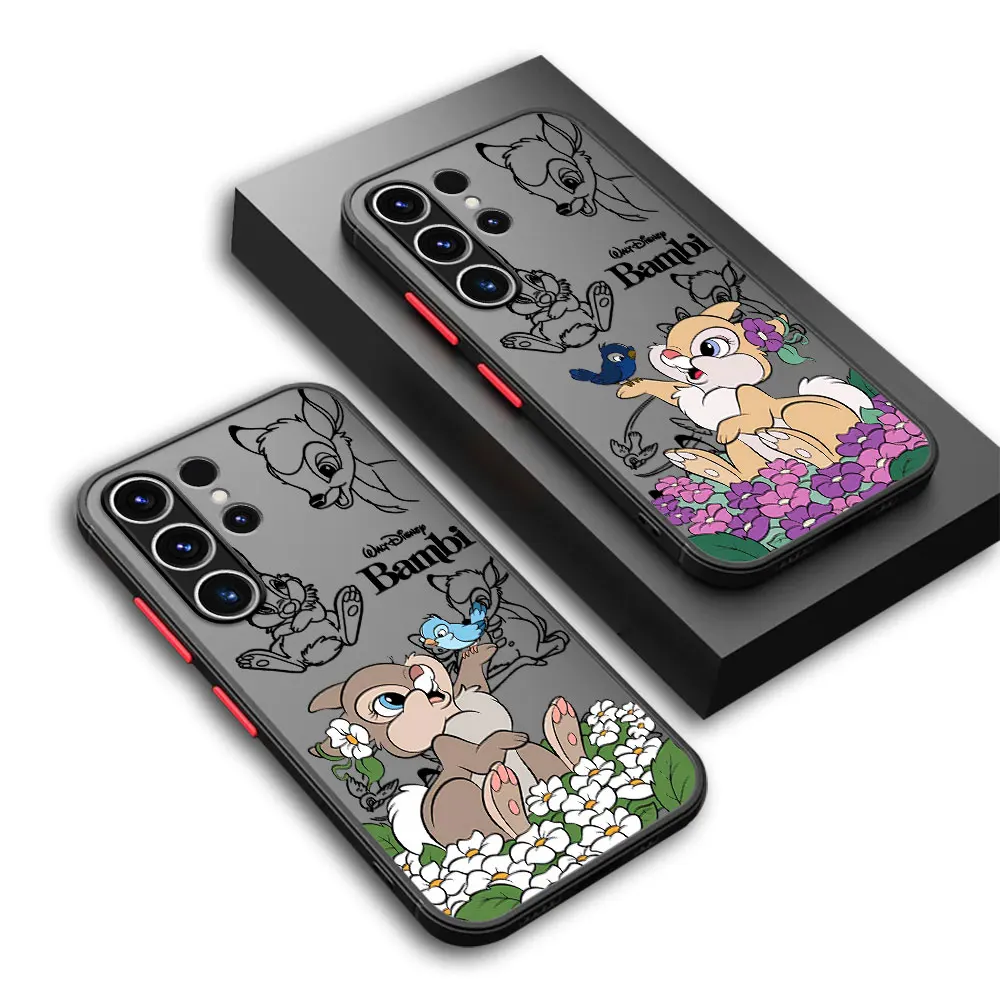 Cover Per Samsung Galaxy Note 20 Ultra S24 Plus S9 S20 Fe S23 Ultra S10 Plus S22 S21 Note 10 Plus Custodia Opaca Disney Anime Bambi