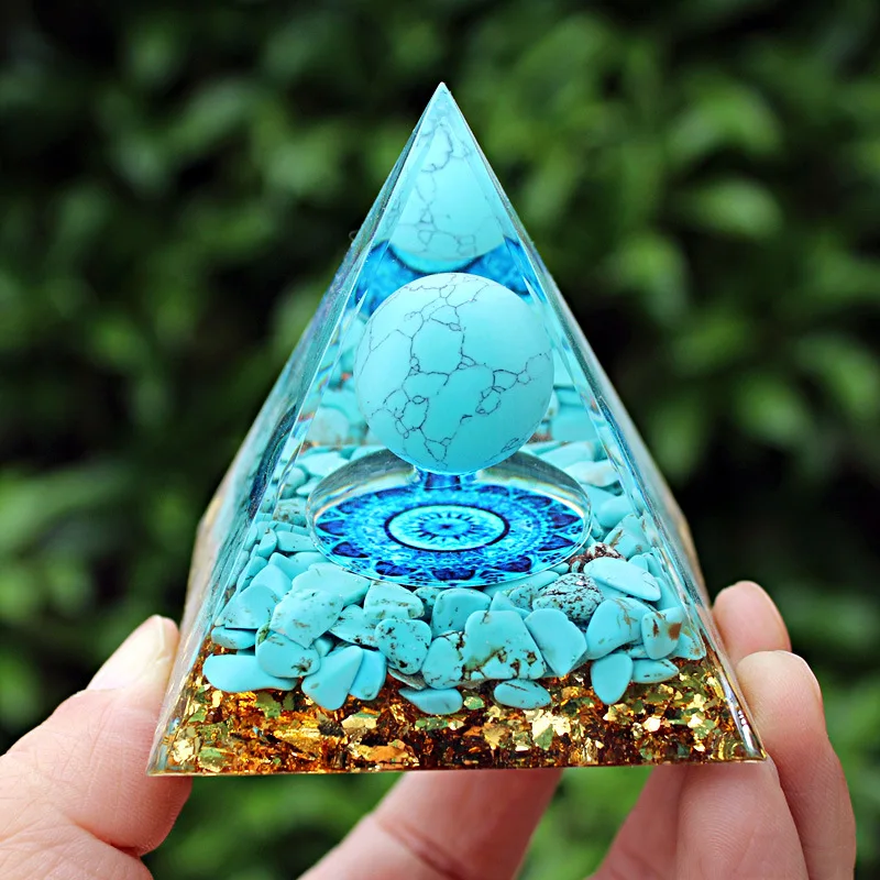 Orgonite Pyramid Energy Generator Orgone Pyramid Resin Pietra Naturale Macerie Sovrapposte
