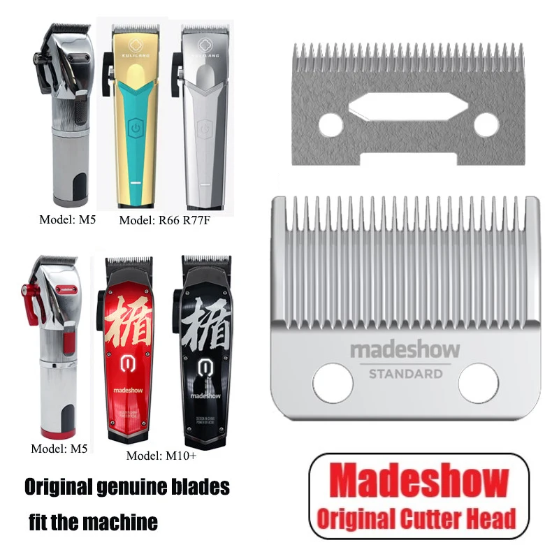 Madeshow M5 M10 Wedge Standard Blades Stainless Steel Hair Clipper Ultra Thin Blade Hair Trimmer Replacement Cutter Head Blade