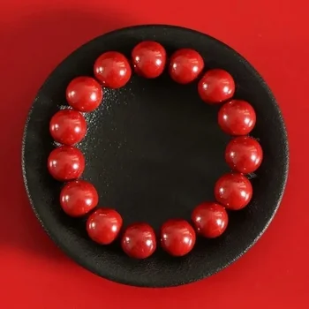 Authentic High-Content Prayer Beads Jewelry Red Sand Bracelet Men's and Women's Bracelets Gift Beads 1