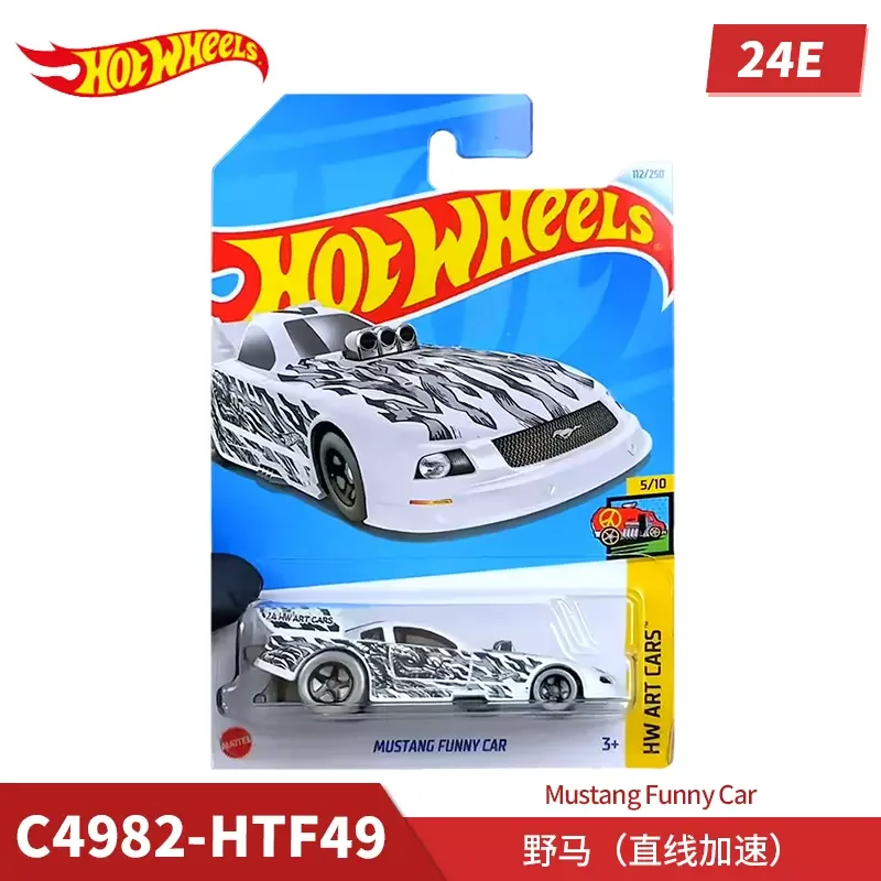 Original Mattel Hot Wheels C4982 Car Diecast 1/64 112/250 Mustang Funny Car Vehicle Model Toys For Boys Collection Regalo Di Compleanno