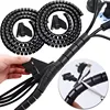 2M Cable Tube Sleeve Flexible Cord Bundler Wire Wrap Cable Management System Desk Wire Organizer for Office Home TV PC Computer 1