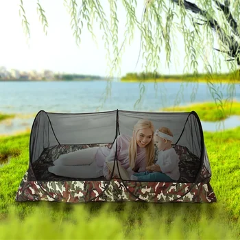 Camping moustiquaire bâche tentes voyage étanche pliant Portable pour voyages jardin extérieur dortoir à porte unique anti-moustique. 1