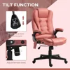 6 Point Vibrating Massage Office Chair with Heat, Microfiber High Back Executive Office Chair with Reclining Backrest. 6