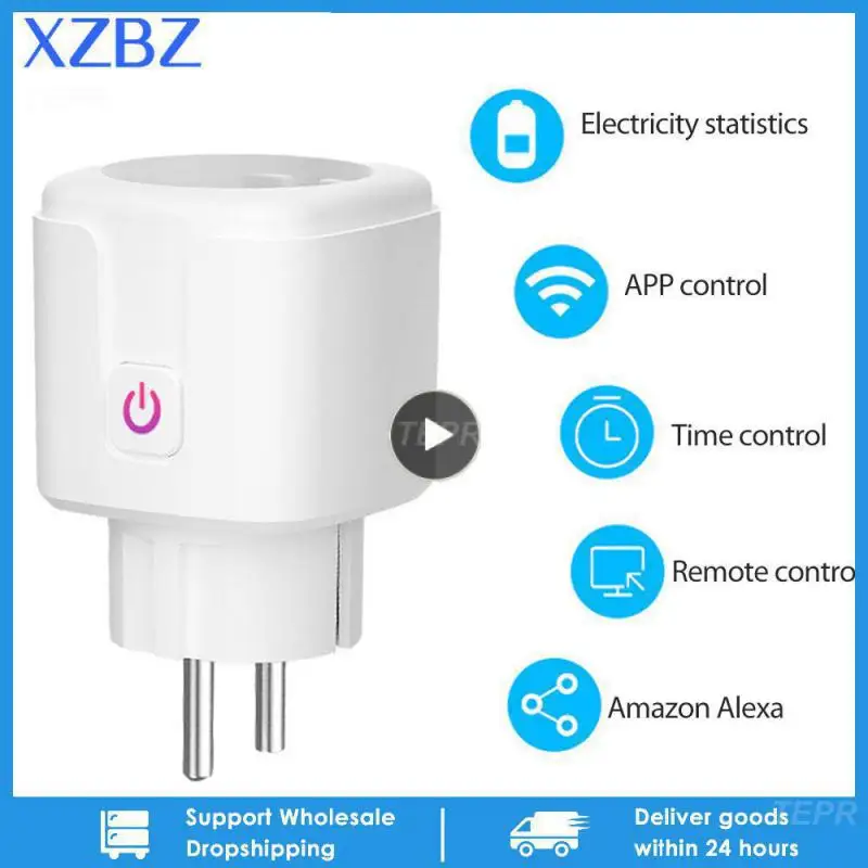 

Smart WiFi Plug Adaptor 16A Remote Voice Control Power Monitor Socket Outlet Timing Function work with Alexa Home Tuya