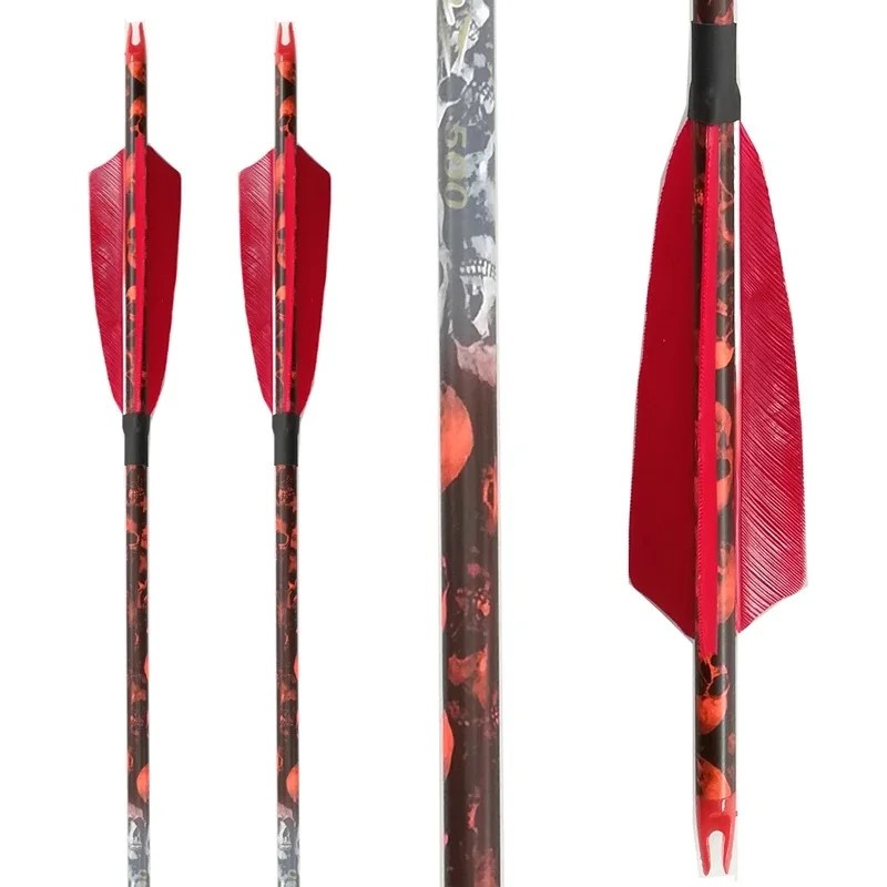 

Carbon Arrows For Hunting ID 6.2mm Spine 500 600 Compound/Recurve Bow Archery Shooting Accessories