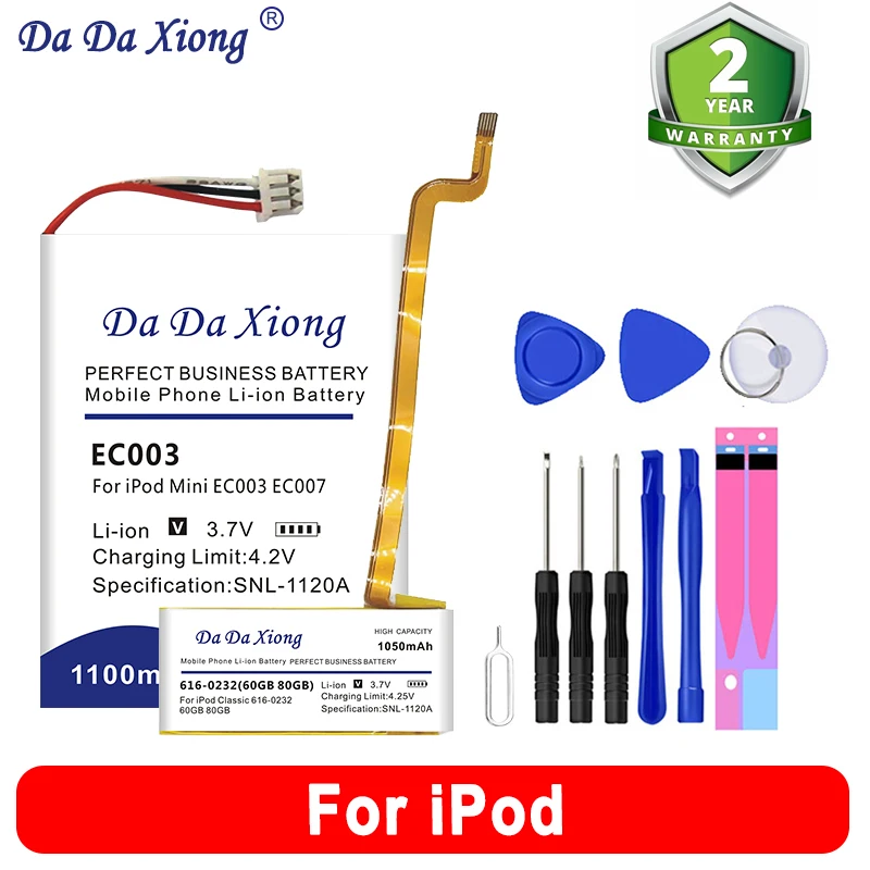 EC003 616 0229 616 0232 batería para iPod Classic Video Thin 3 3G Nano2