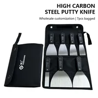 4/7pcs Putty Knife Set With Bag Scraper Blade 1" 1.5" 2-5" Wall Shovel High Carbon Steel Construction Tool Plastering Knife 1
