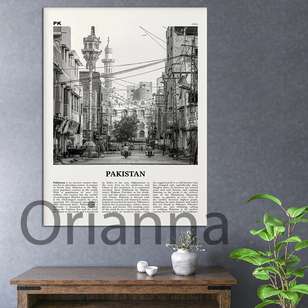 

Pakistan Prints Black and White Street, Pakistan Wall Art, Pakistan Poster, Pakistan Photo, Pakistan Wall Decor Canvas Painting