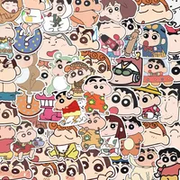100Pcs Cartoon Anime Crayon Shin chan Stickers For Car Laptop Phone Stationery Decor Decals Waterproof Sticker Kids Toys 1