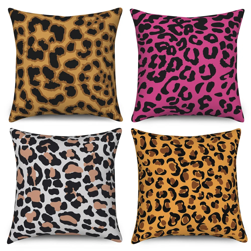 

Decorative Throw Pillowcase Sofa Car Living Room Decoration Leopard Cushion Cover