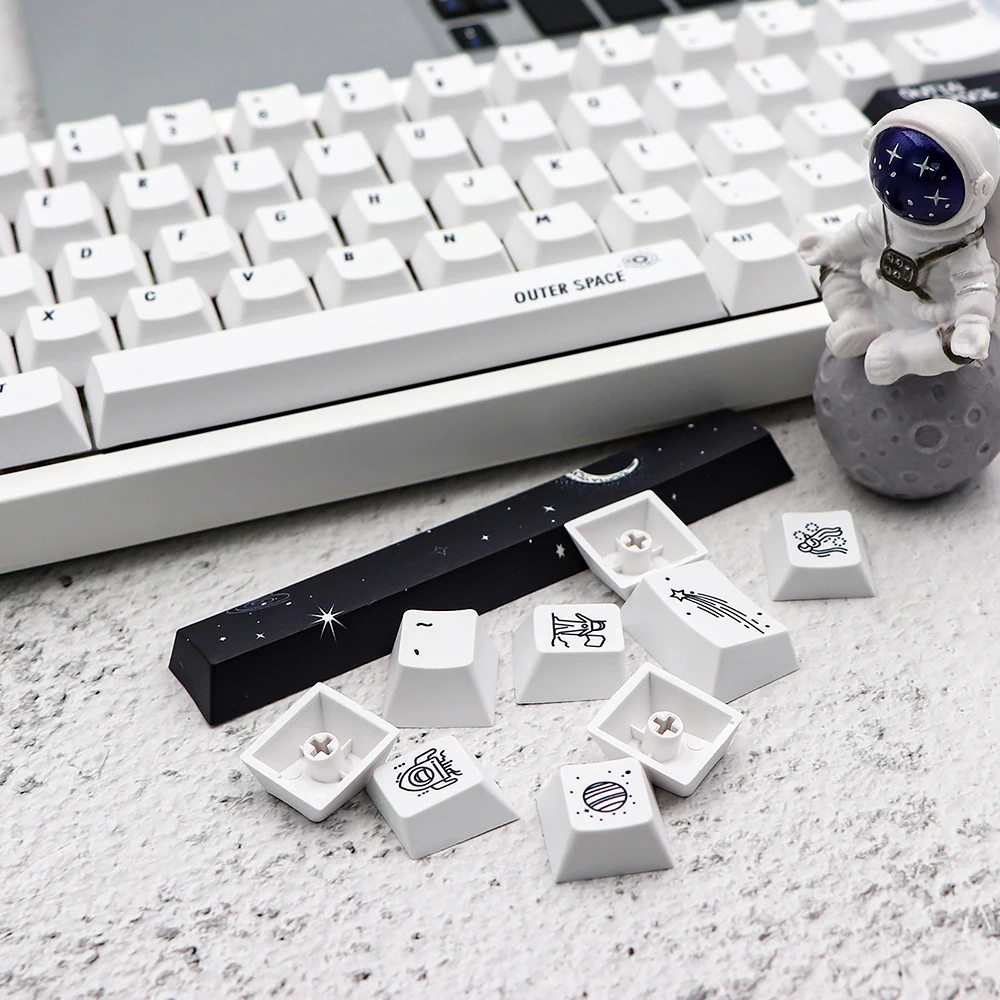 Teclados do Espaço Sideral para Teclado Mecânico para Jogos Pbt Dye Sublimation Keycap para Gk61 Gmmk Pro Iso Gmmk 61 64 68 108 - Imagem 2