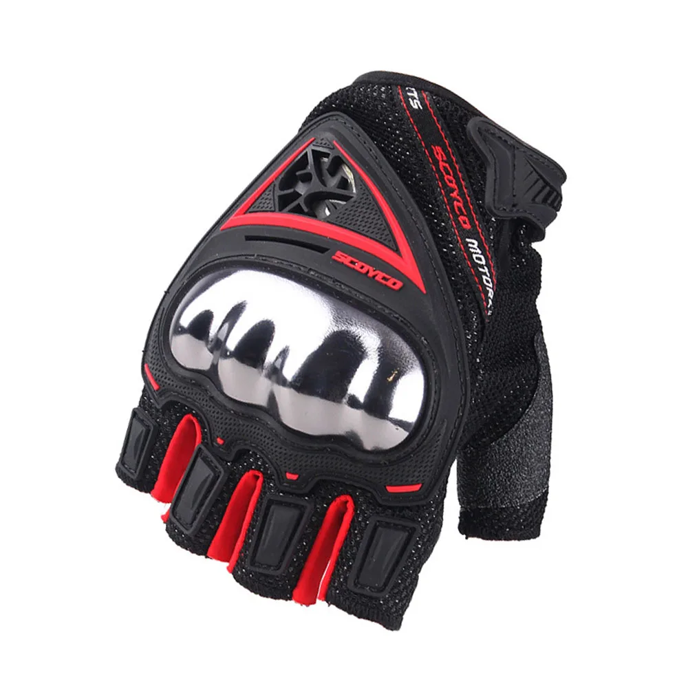 

Motorbike Gloves Men's Summer Riding Non-slip Motorbike Gloves Safety Gear Off-road Protection Breathable Half-finger Gloves