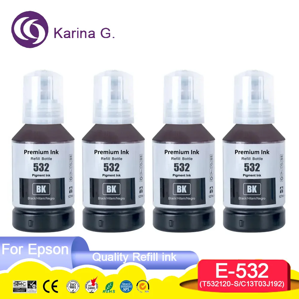 T532 T532 T532120-S C13T03J192 Inchiostro Di Ricarica Compatibile Per Epson Ecotank Et-M1100/M1120/M1170/M1180/M2170/M3170/M3180 St-M1000