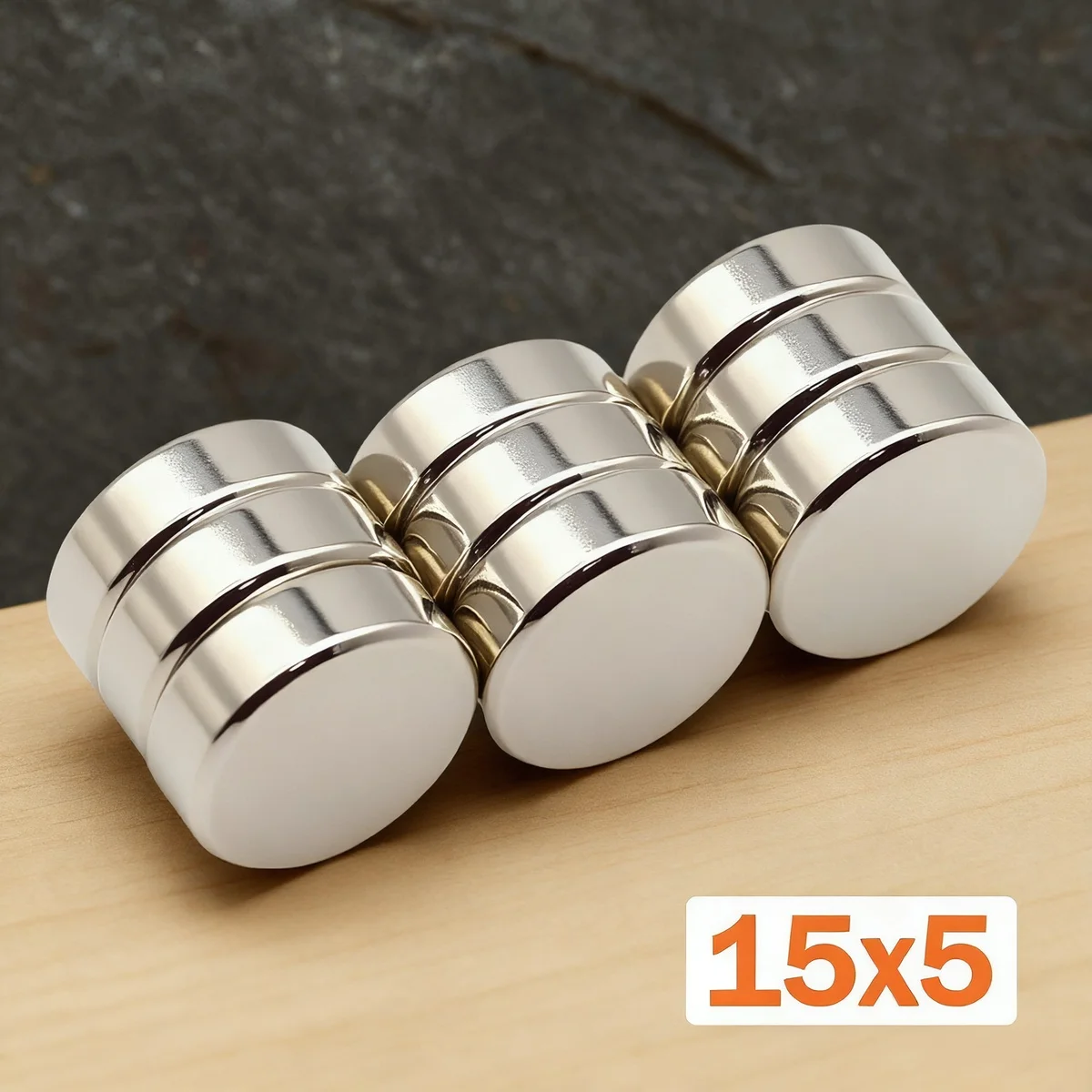 15 x 5 mm superstarker Magnet N35 runder magnetischer NdFeB-Neodym-Magnet, leistungsstarke Scheibenimanes Kühlschrankmagnete ﻿ – Detail 1