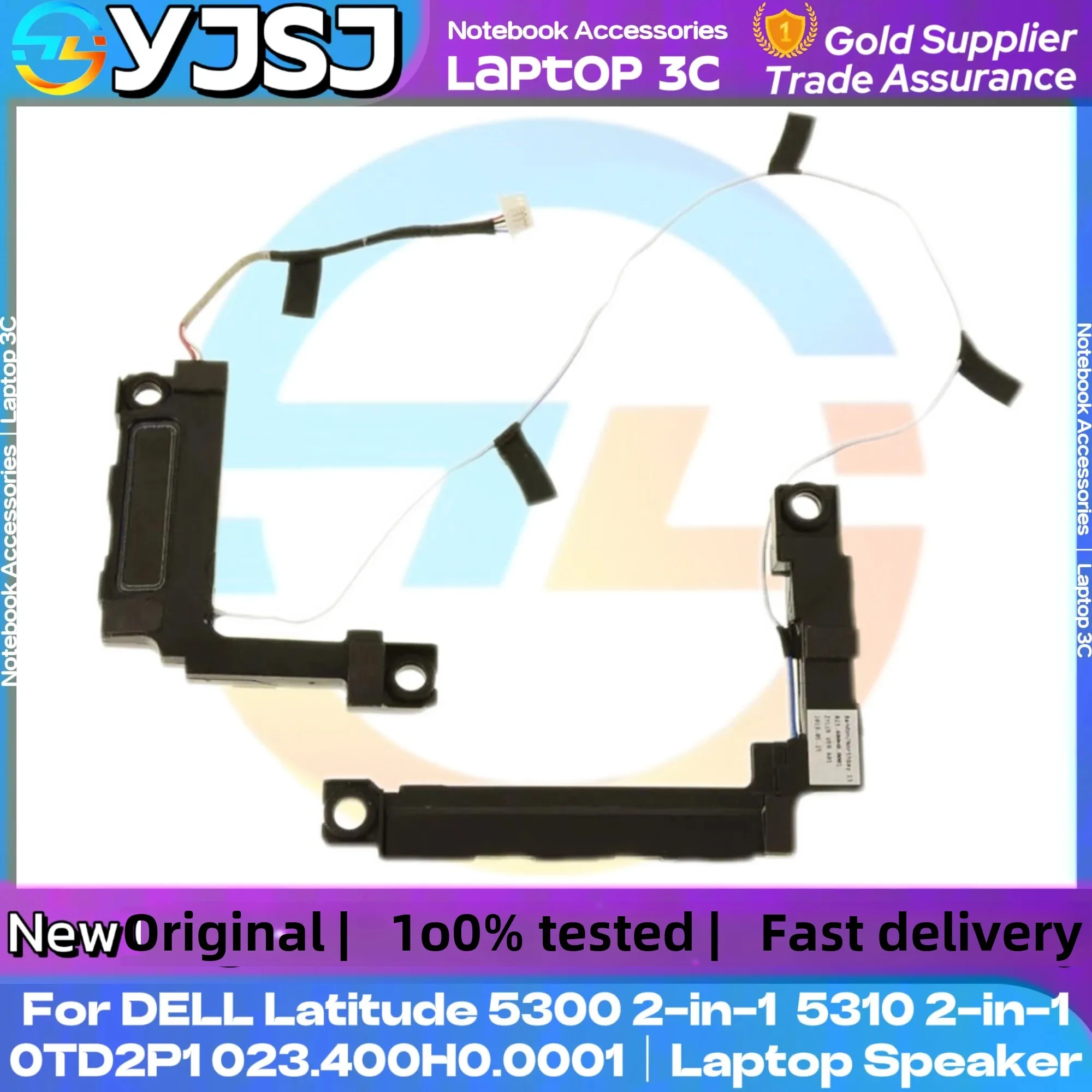 Original Laptop Speaker for DELL Latitude 5300 2in1 5310 2-in-1 built-in Speaker 0TD2P1 023.400H0.0001
