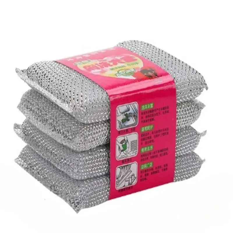 4-Pack Gentle Scrubbing Sponges-Non-Scratch Dish Cleaning Pads for Nonstick Cookware,Pots & Kitchen Surfaces,Eco-Friendly Sponge