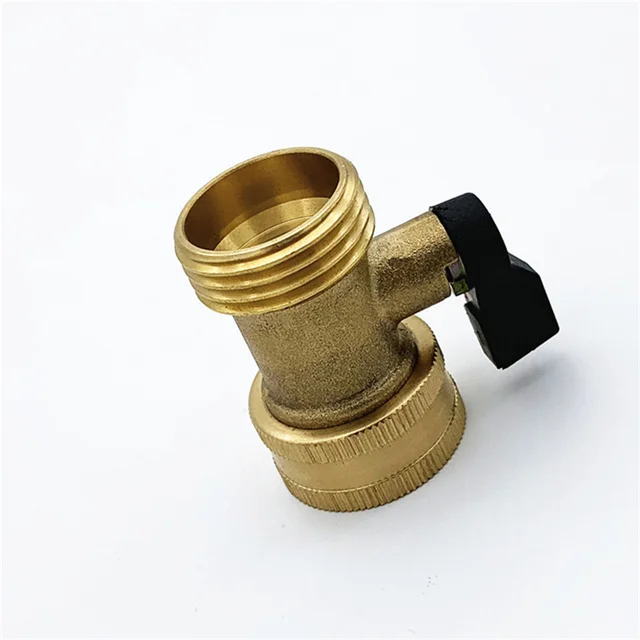 Sárgaréz Golyószelep 3/4 "Nő - 3/4" Hímszál Kerti Vízcsap Tömlő Cső Gyors Csatlakozó Öntöző Egyenes Szerelvények - Image 4