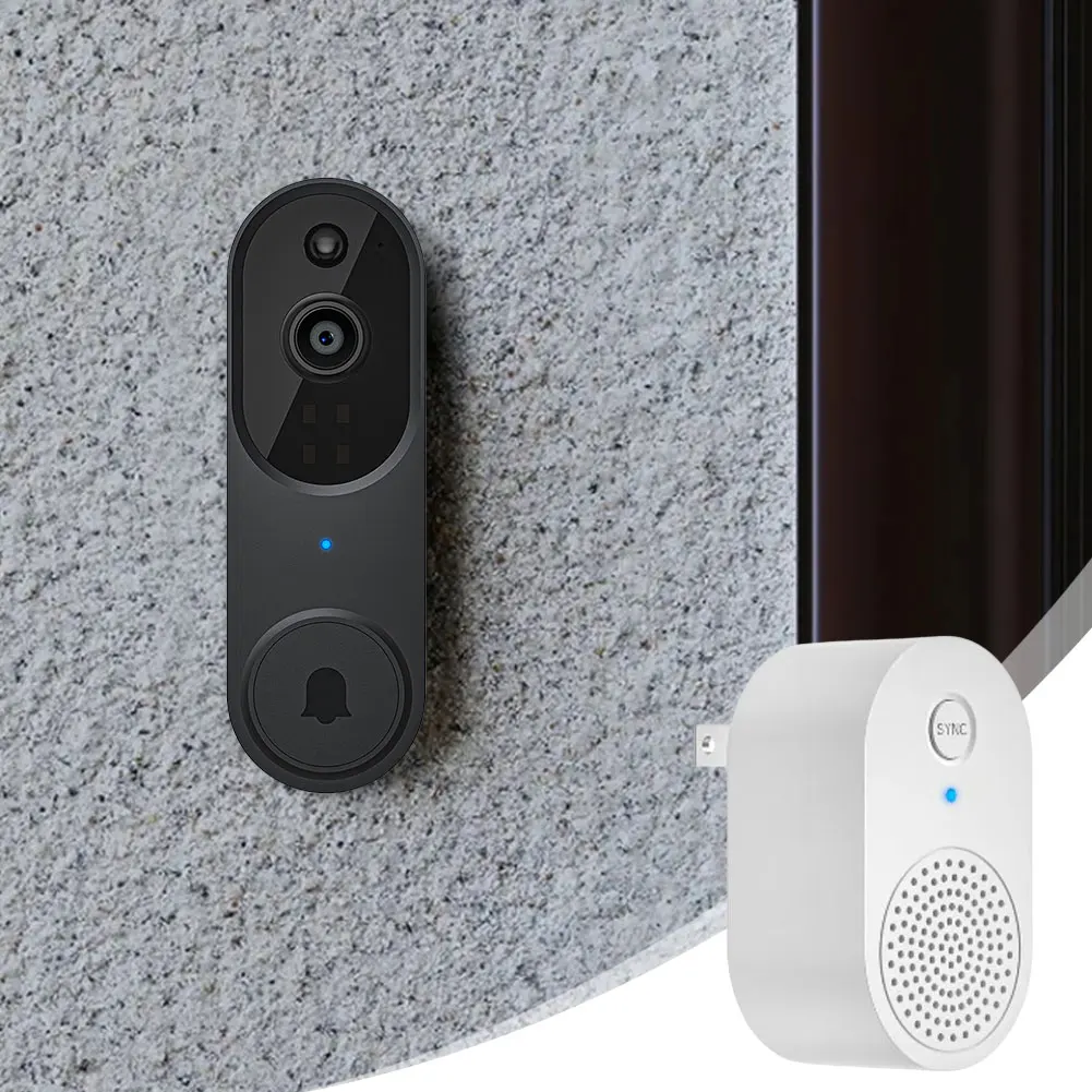 1080P Doorbell with Camera Night Vision Wireless Video Doorbell Motion Detection for Home Office