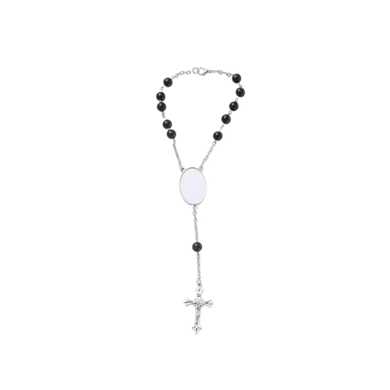 Customized Personal Image Car Pendant with ABS Beads - Unique Commemorative Gift