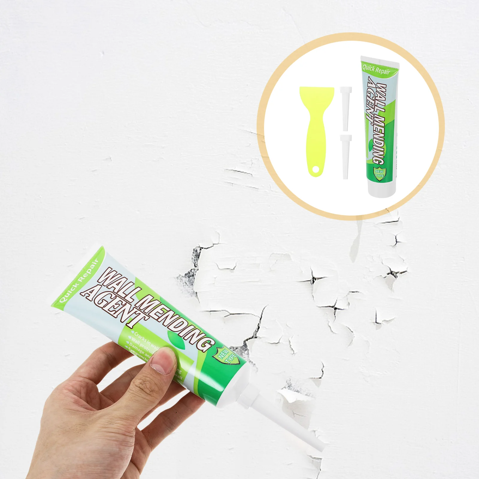 Wall Repair Agent Paste Hole Suite Mending Ointment Kit Mineral Calcium Powder 25% Drywall Fixing