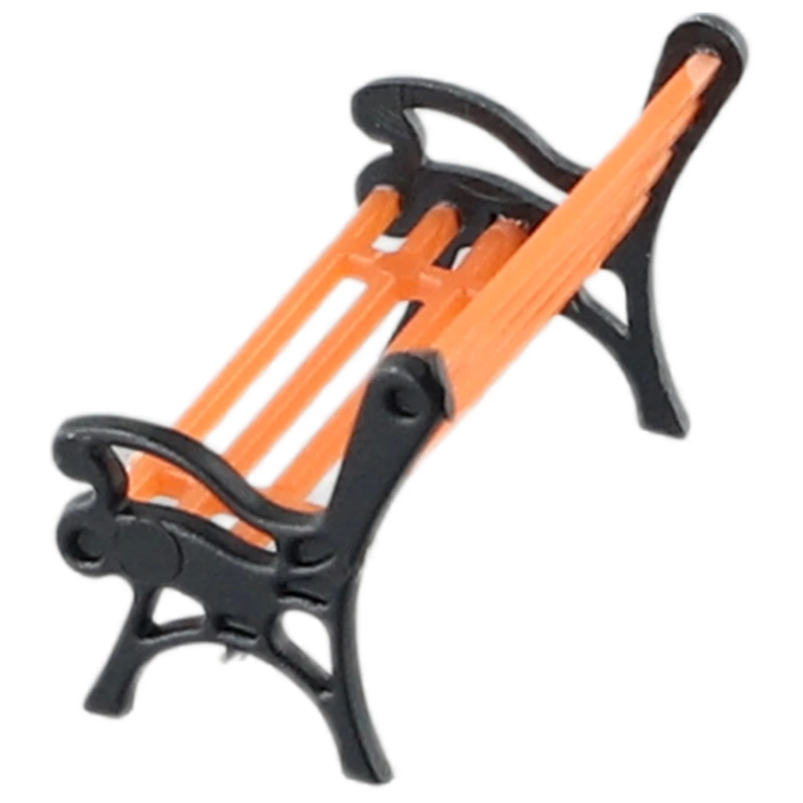 Miniature Ornament Miniature Figurines Miniature Scenery Material 10pcs 1:87 Park Bench Chair Model Dollhouse Miniature Bench Settee Scene Layout Furniture Toys Park Chair