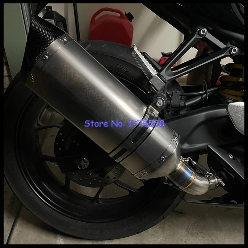 Titanium Alloy 50mm/51mm/54mm/57mm/61mm/63mm/65mm/67mm/70mm Customized Motorcycle Exhaust Muffler Escape for S1000RR CBR1000 FZ1 - Image 6