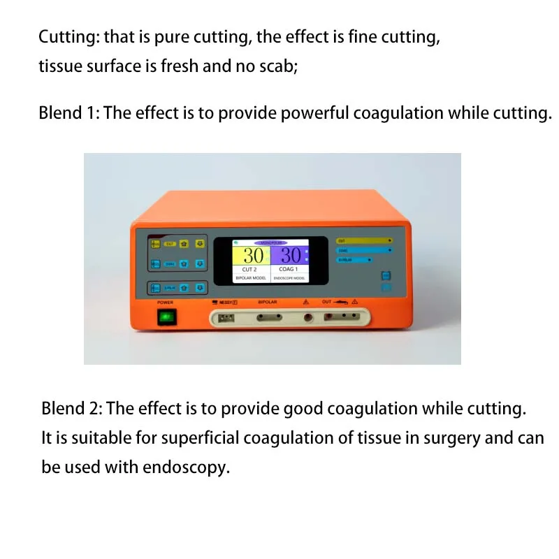 350w Electrosurgical Cautery Machine Diathermy Electrosurgical Cautery Unit Bipolar Monopolar