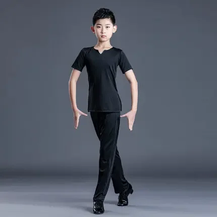 Boys Children Latin Dance Dress Boys Practice Clothes Summer Latin Competition Performance Costumes Shirt Pants Suit
