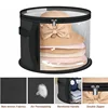 Hats Storage Bucket Hat Storage Box Dustproof Case Large Capacity Sundries Organizers Round Foldable Brim Hat Storage Bags 6