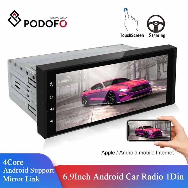 Universal 1din Auto Radio Android Multimedia Player 6.9 inch Touch Screen 1  Din Car Stereo Video GPS Navigation WiFi Bluetooth - AliExpress