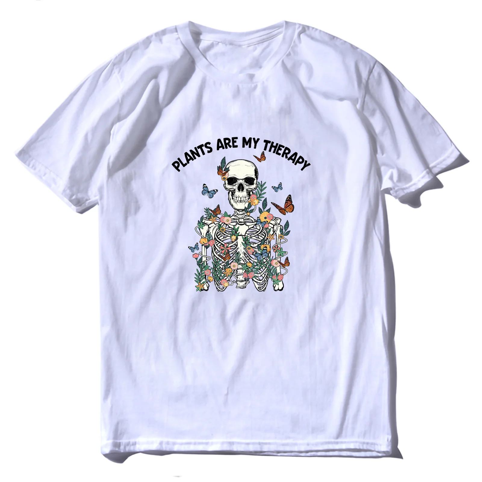 

Мужская и женская футболка с коротким рукавом растения моя терапия хип-хоп модная футболка из 100% хлопка с круглым вырезом высокое качество