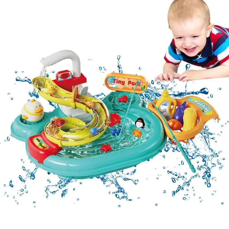 

Sink Toy Multifunctional Kitchen Sink Toy No Leakage Kids Pretend To Play Kitchen Sink Toys For Bathroom Water Park Kitchen