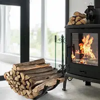 Firewood Rack for Fireplace Storage Black Logs Stand Stacker Holder Indoor 1