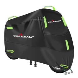 Waterproof Outdoor Motorcycle Cover - UV Protection and Rain Shield - XXL   200cm (Black)