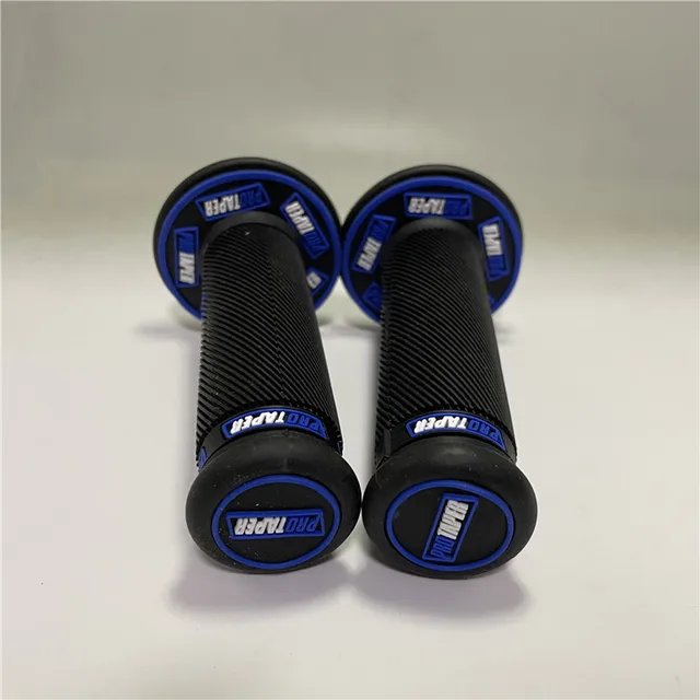 Soft Rubber Moto Handlebar Universal 22MM Scooter Grips Bar Parts Motorbike Handle Bar For Protaper Grip Motorcycle Accessories black and blue