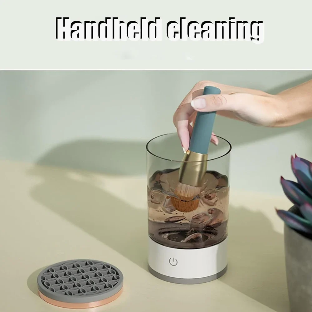 3 In 1 Electric Makeup Brush Cleaner Automatic Spinner Makeup Brush Holder Stand Women Lazy Cleaning Brush Washer Quick Dry Tool