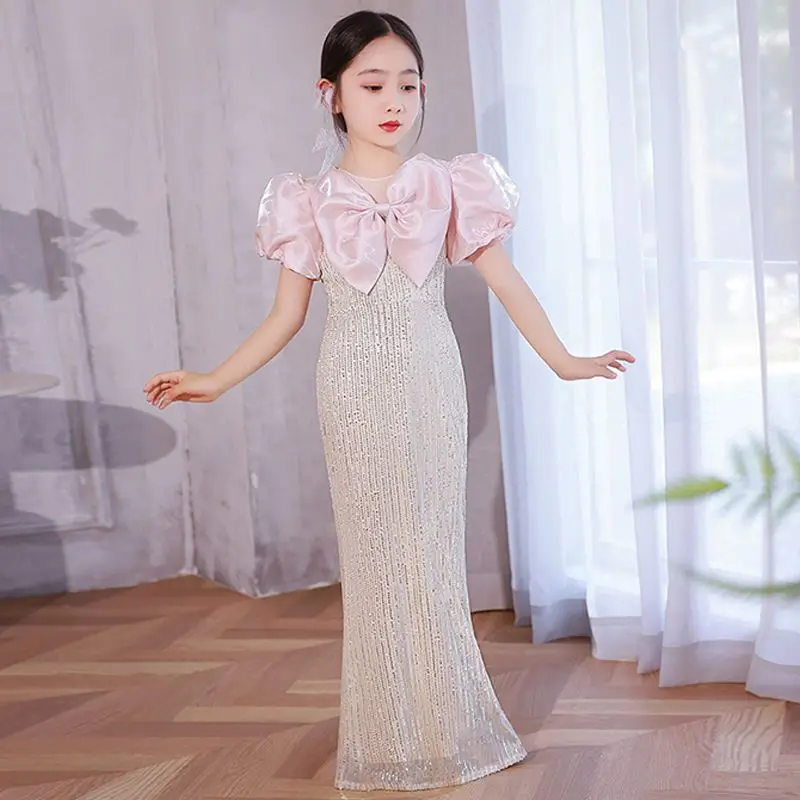 Svatební šaty pro děti děvče elegantní bál gowns teen narozeniny maturitní večírek ples formální šaty děti mořská panna soumrak šaty