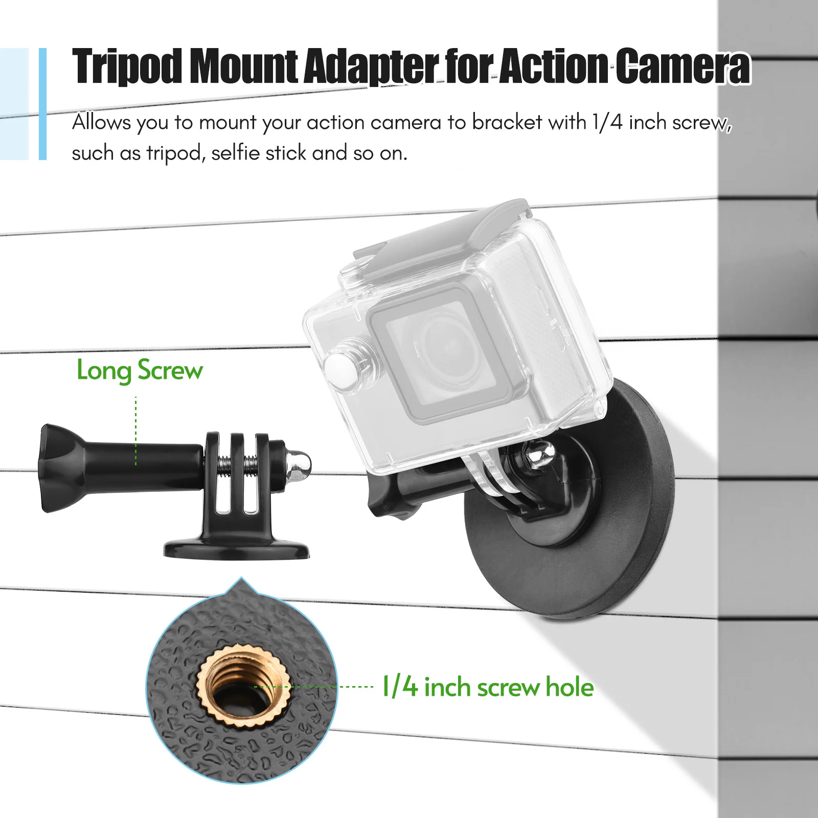 Tripod Ball Head UURIG BH-07 Mini 1/4" Magnetic Base For DJI/GoPro Hero 12/11/9/Insta360 Action Sports Camera